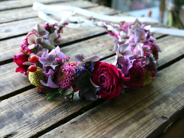 Kopfkraenzchen rosa Hochzeit